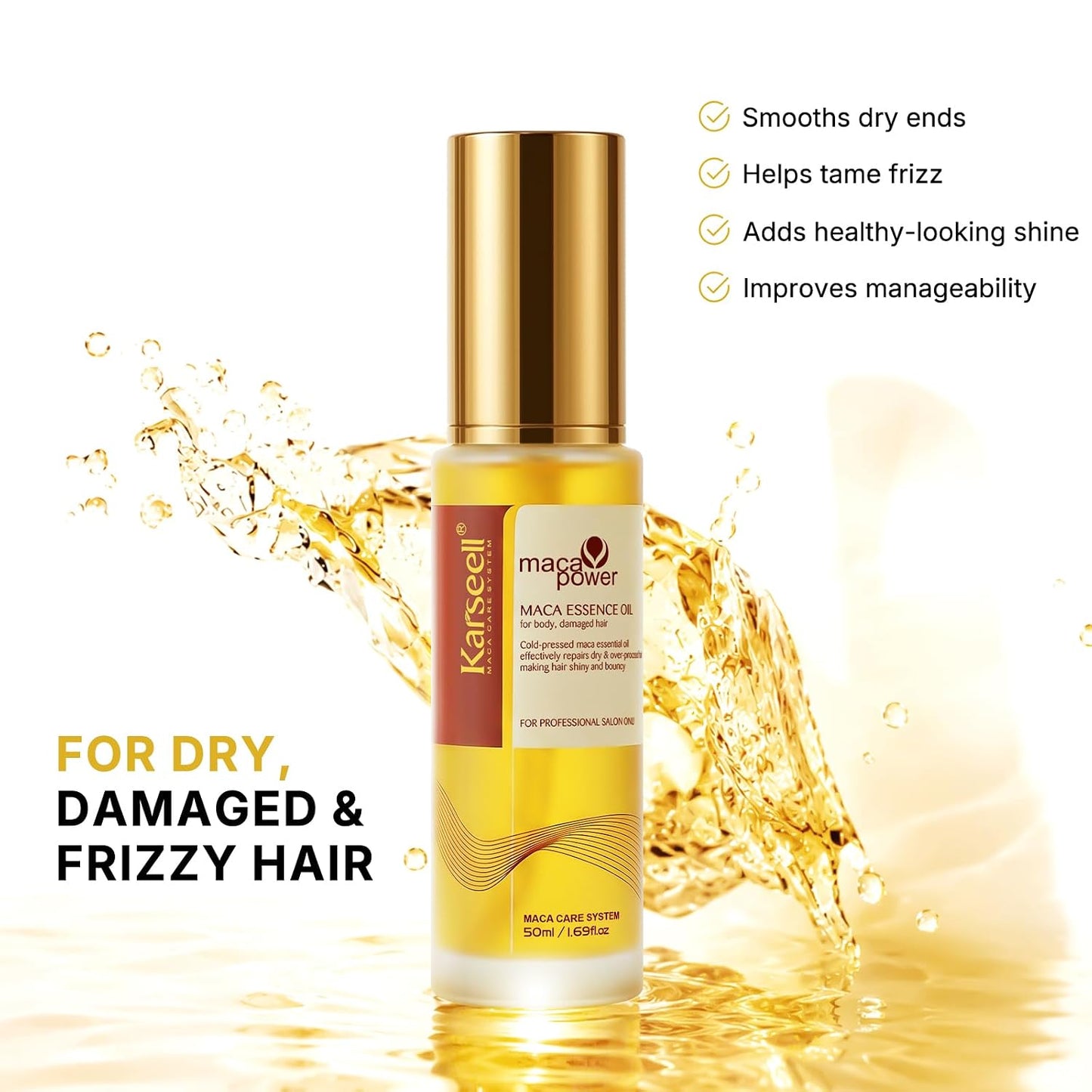 Karseell Maca Repair Hair Oil – Nourishing Shine & Smoothness