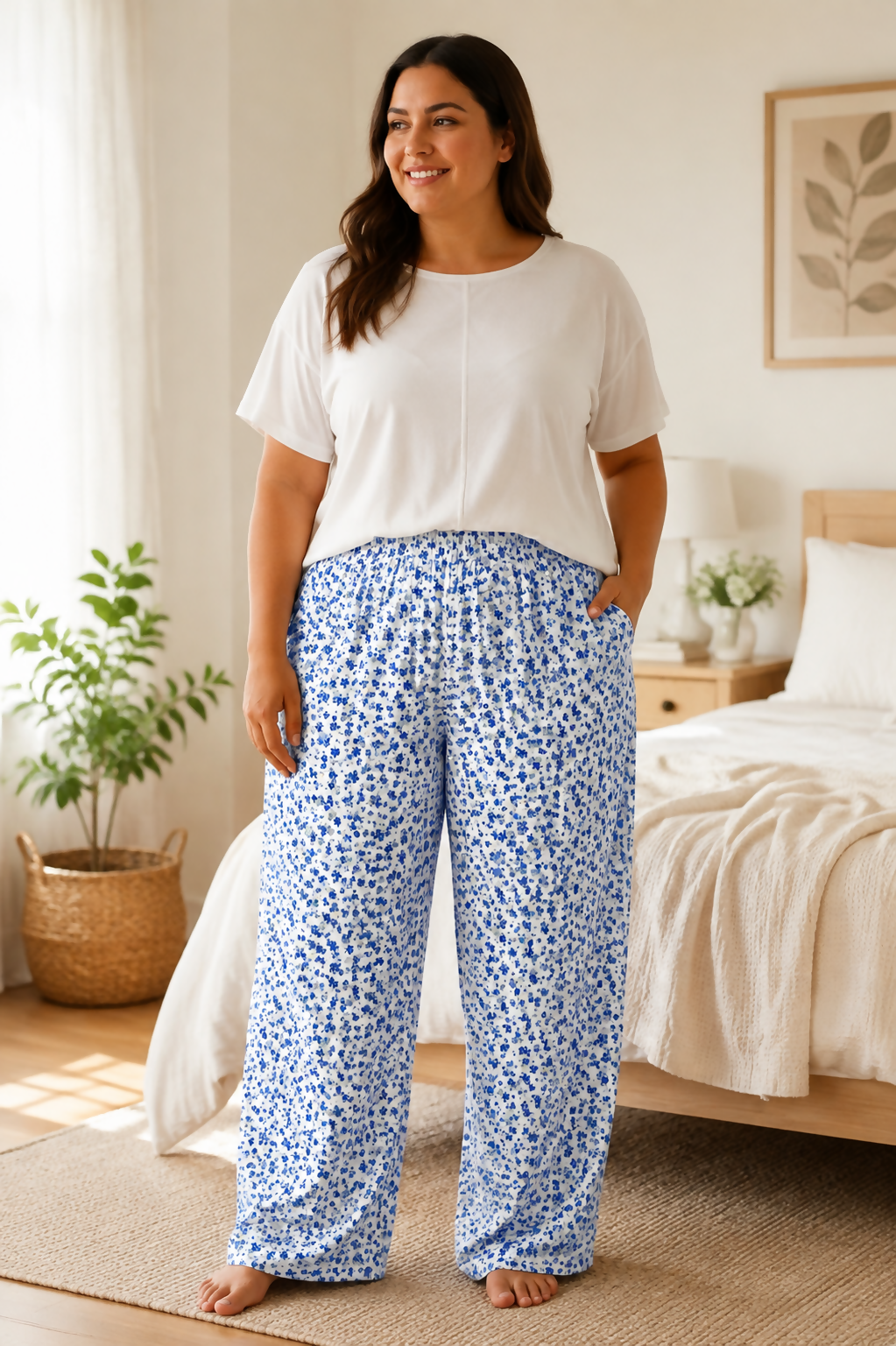 Women’s Floral Cotton Lounge Pants