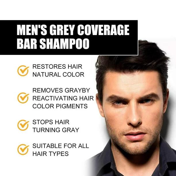 East Moon Black Soap – Grey Coverage Bar Soap – Cleanse, Nourish & Cover Naturally