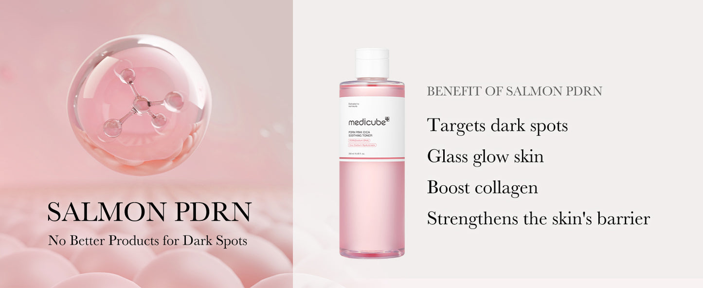 Medicube Salmon DNA PDRN Pink CICA Soothing Toner – Calm, Repair & Glow