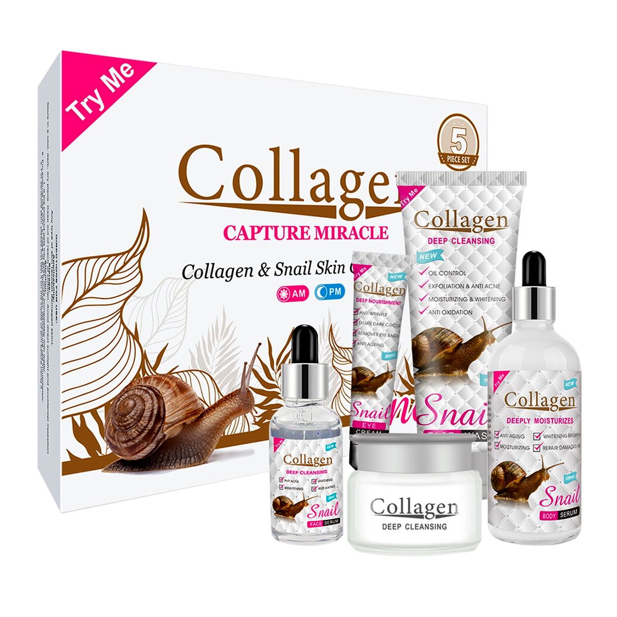 Collagen Snail Skincare Set – Repair, Hydrate & Glow