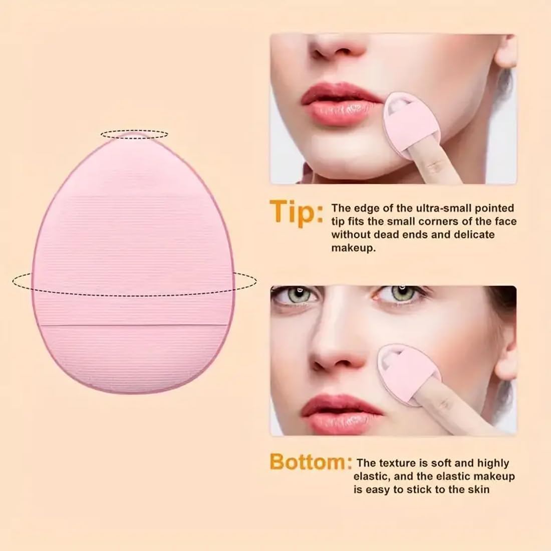 Mini Finger Powder Puff Applicator Set (Pack of 4) – Flawless Touch at Your Fingertips