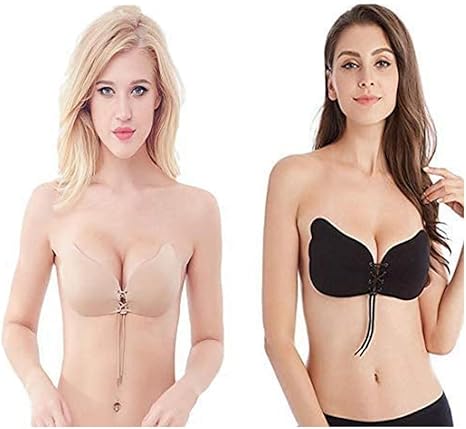 Push Up Cotton Sticky Strapless Adhesive Bra – Lift, Comfort & Confidence