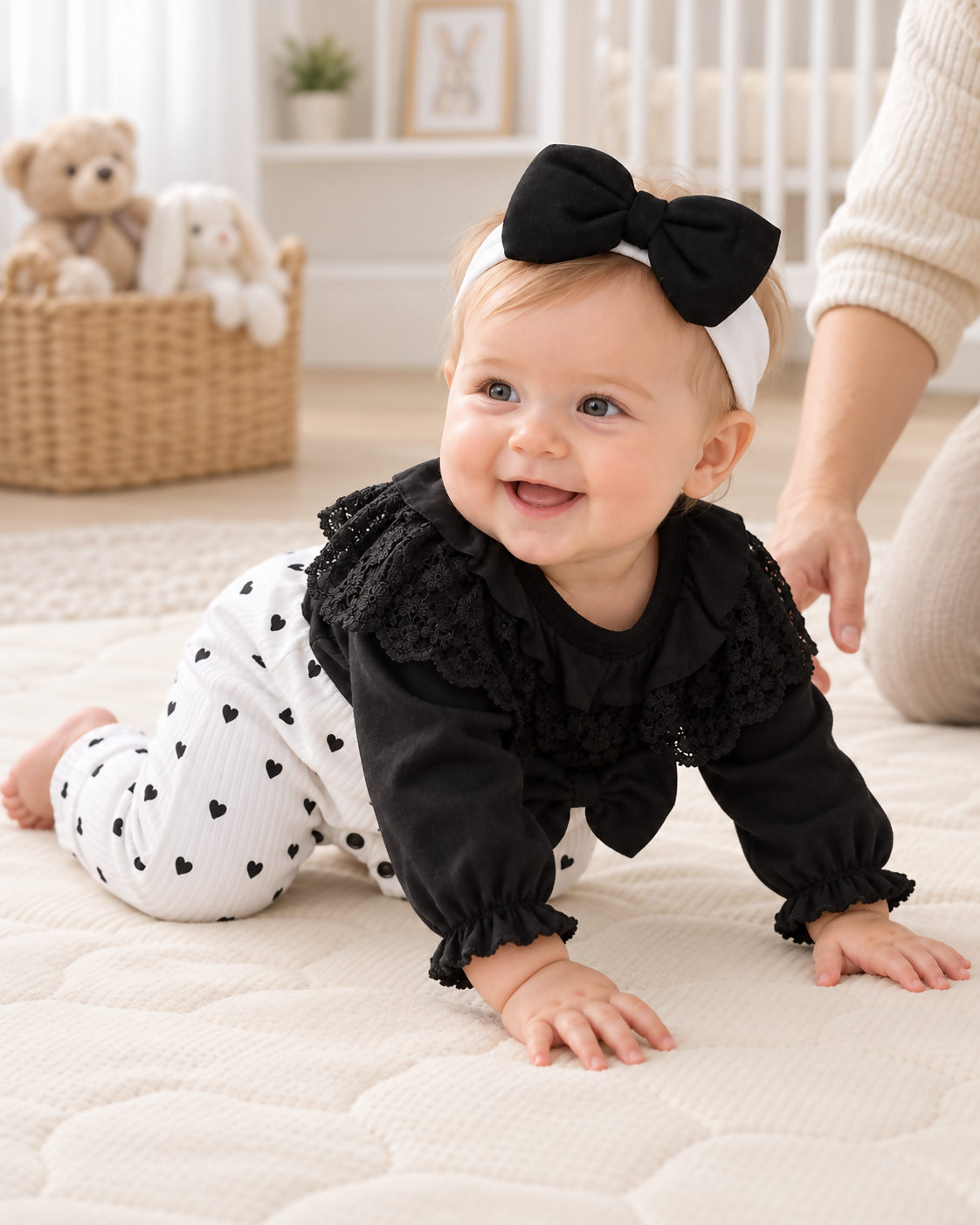 Turkish Baby Girl Romper with Matching Headband