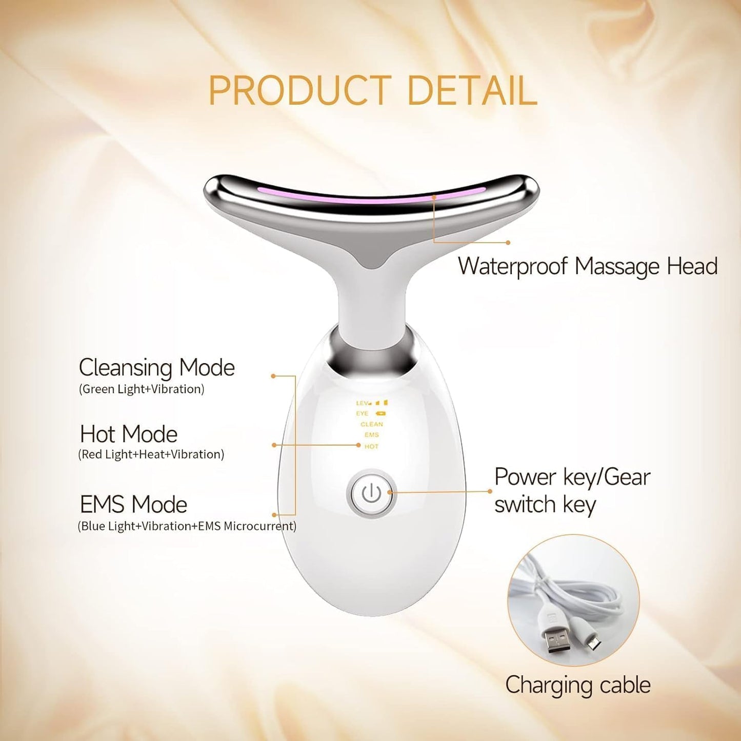 Face Massager – Microcurrent Face Lift Device (3 Modes)