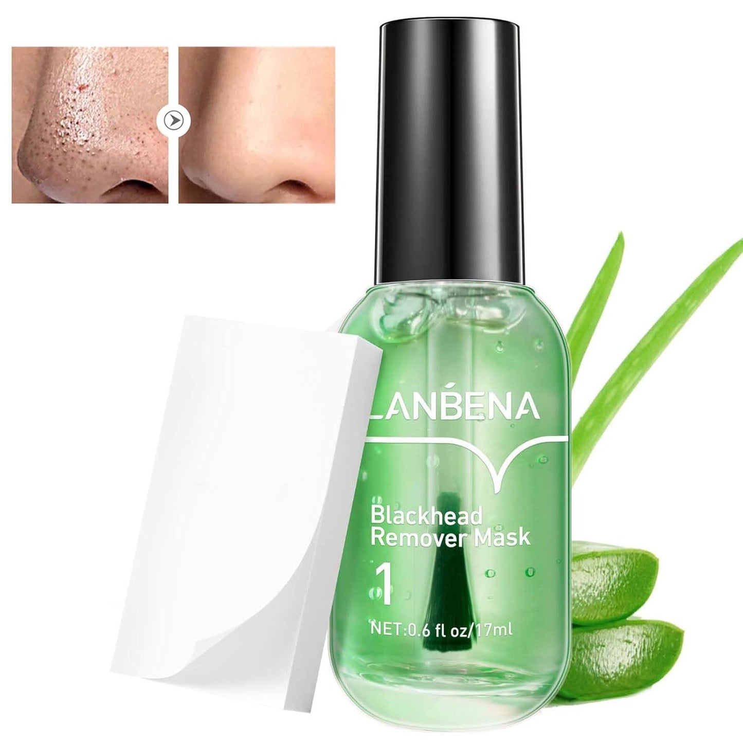 LANBENA Blackhead Remover Mask – 2 in 1 Green Tea Oil (100 pcs)