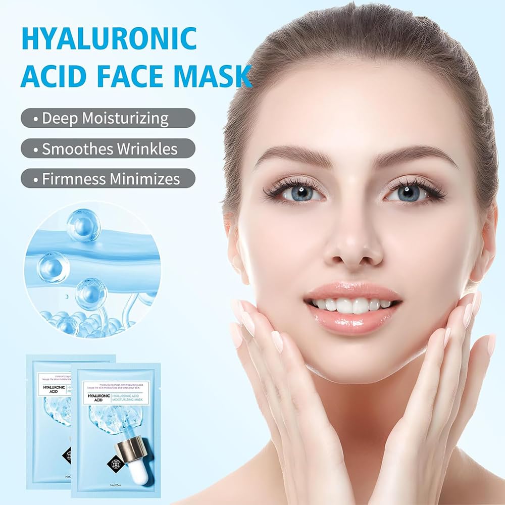Elancy Blue Copper Peptide + Hyaluronic Acid Face Mask Sheet