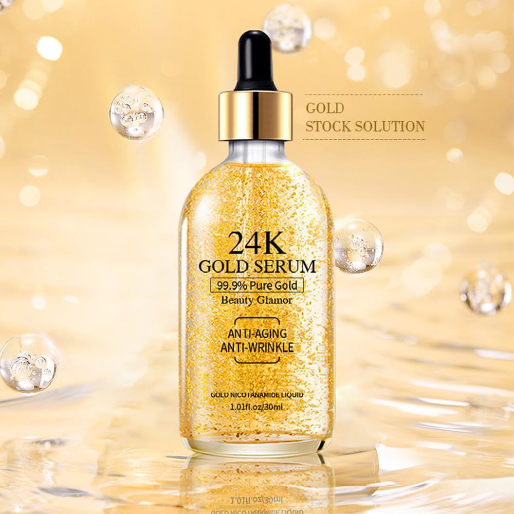 24K Gold Serum – Brighten, Firm & Glow