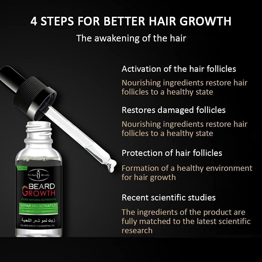Aishun Beauty Beard Growth Serum – Thicker, Fuller, Stronger Beard