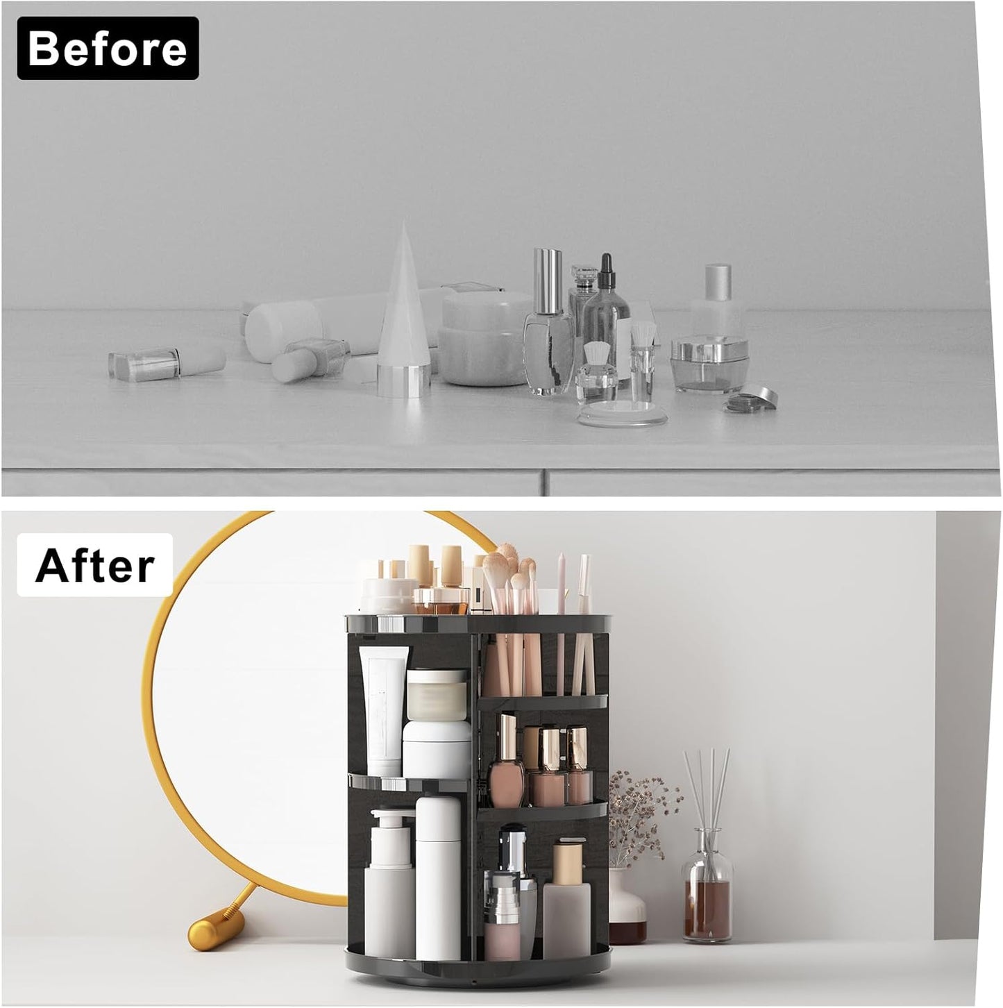 360° Rotating Makeup Organizer – Organize, Access & Beautify