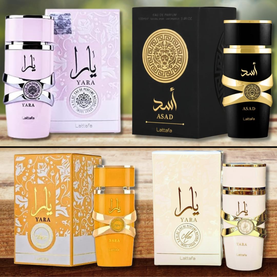 Yara Set of 4 – Latafa Perfumes Collection – Elegance in Every Scent