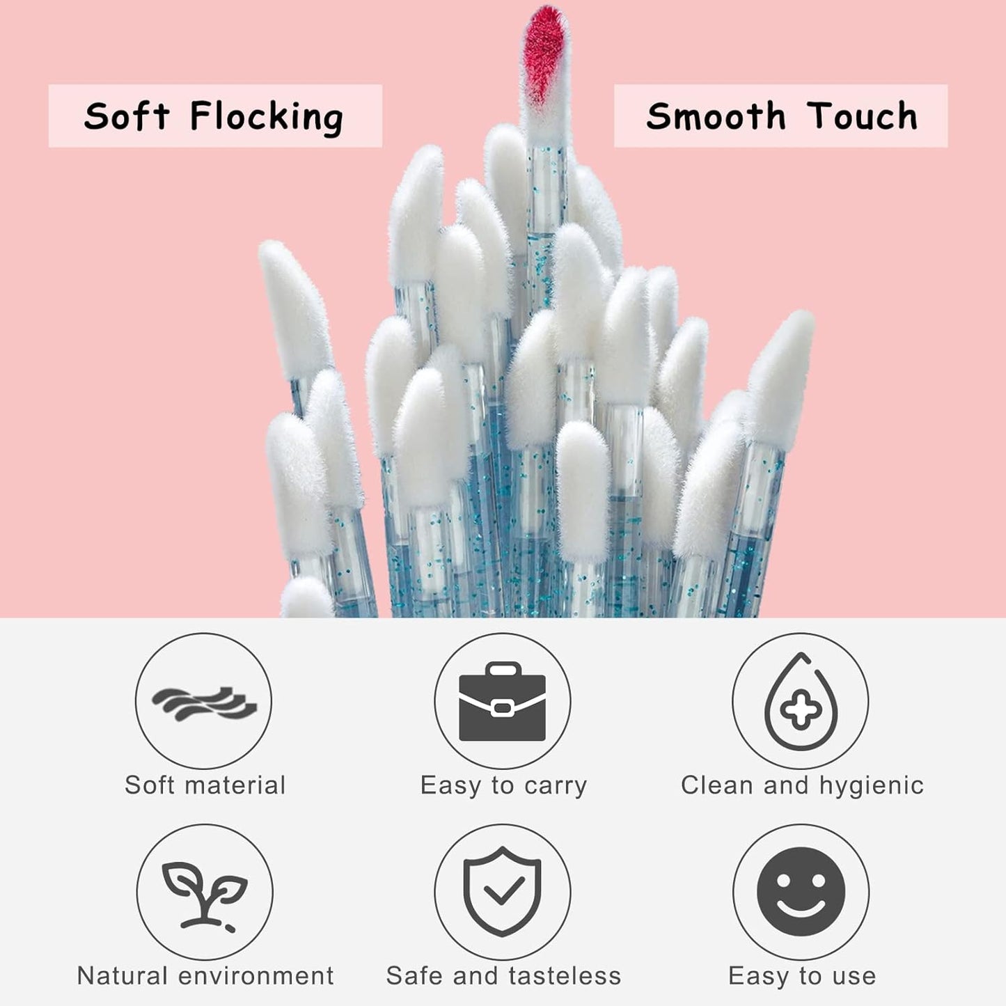 Disposable Lip Brushes – Pack of 60 Pieces – Apply, Blend & Perfect