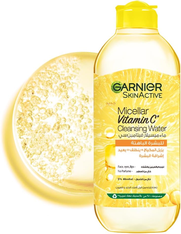 Garnier SkinActive Micellar Cleansing Water – Vitamin C Glow (Tout-en‑1)   (400 ml)