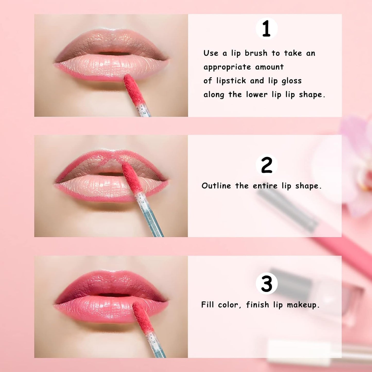 Disposable Lip Brushes – Pack of 60 Pieces – Apply, Blend & Perfect