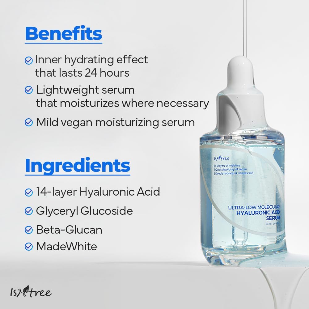 ISNTREE Ultra-Low Molecular Hyaluronic Acid Serum – Deep Hydration from Within