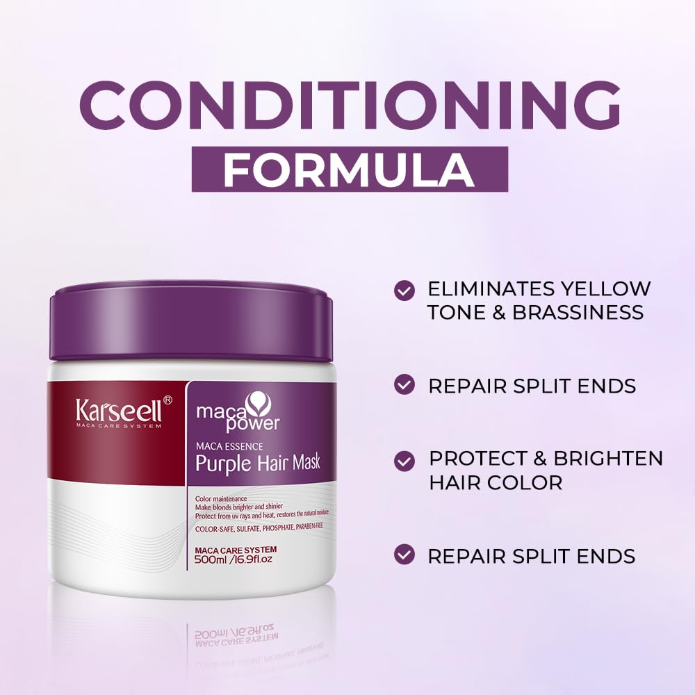 Karseell Purple Hair Mask – Tone, Repair & Shine