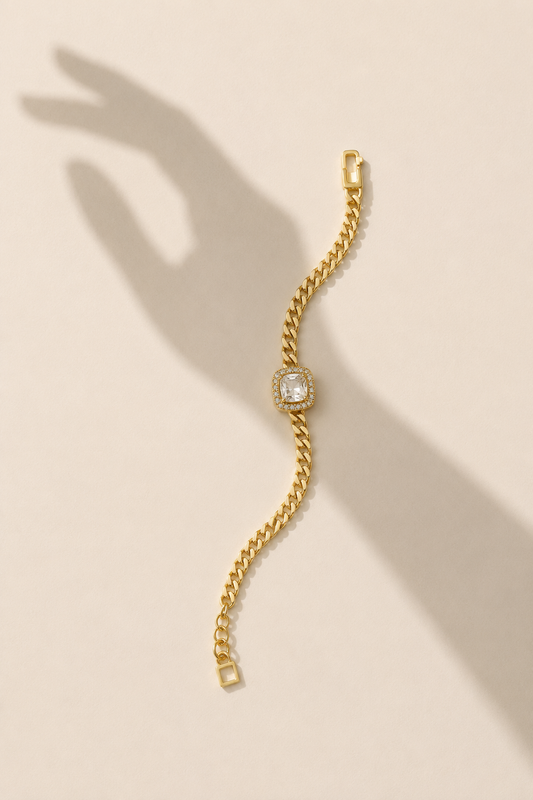 Crystal Cuban Link Bracelet