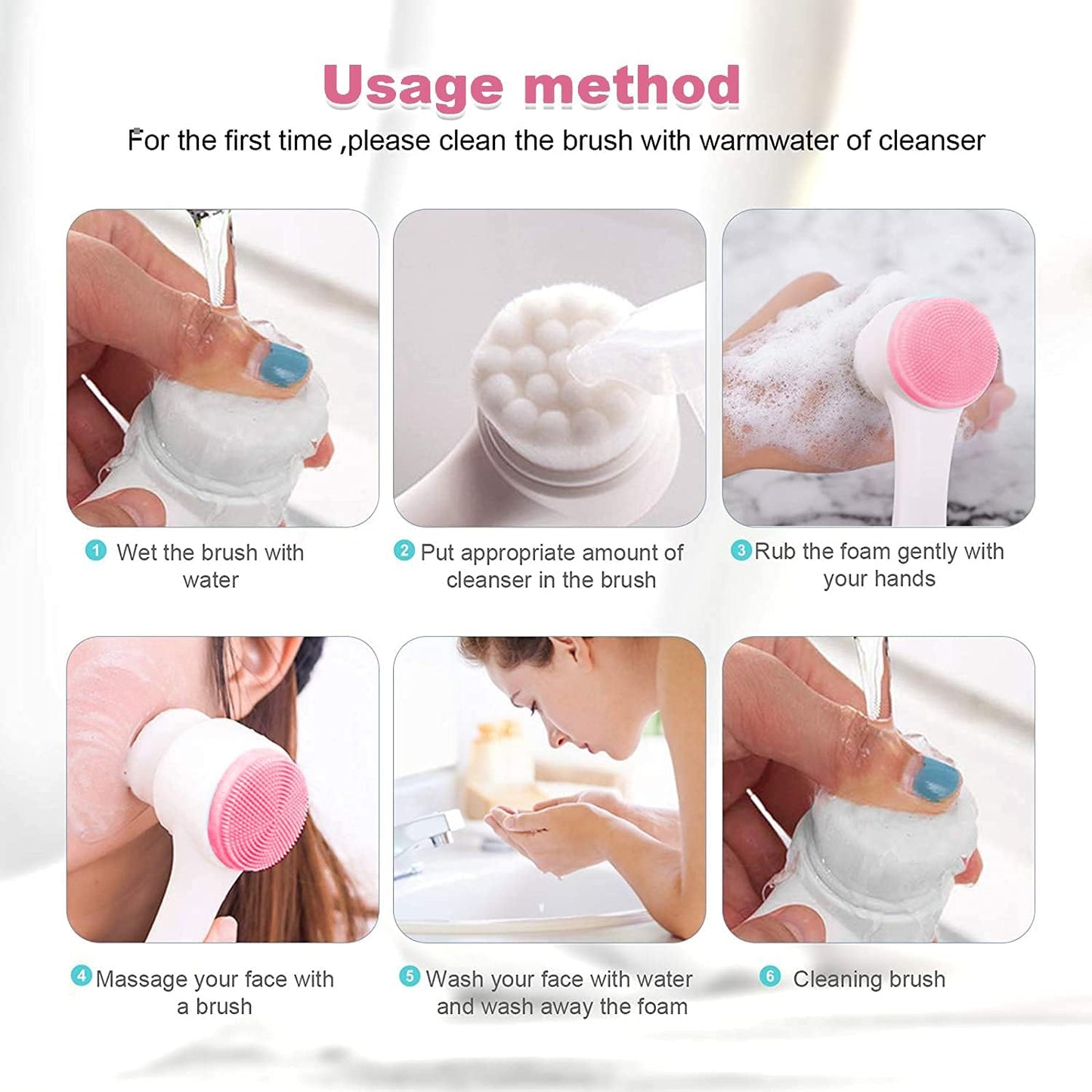 Double-Sided Deep Cleansing Facial Brush