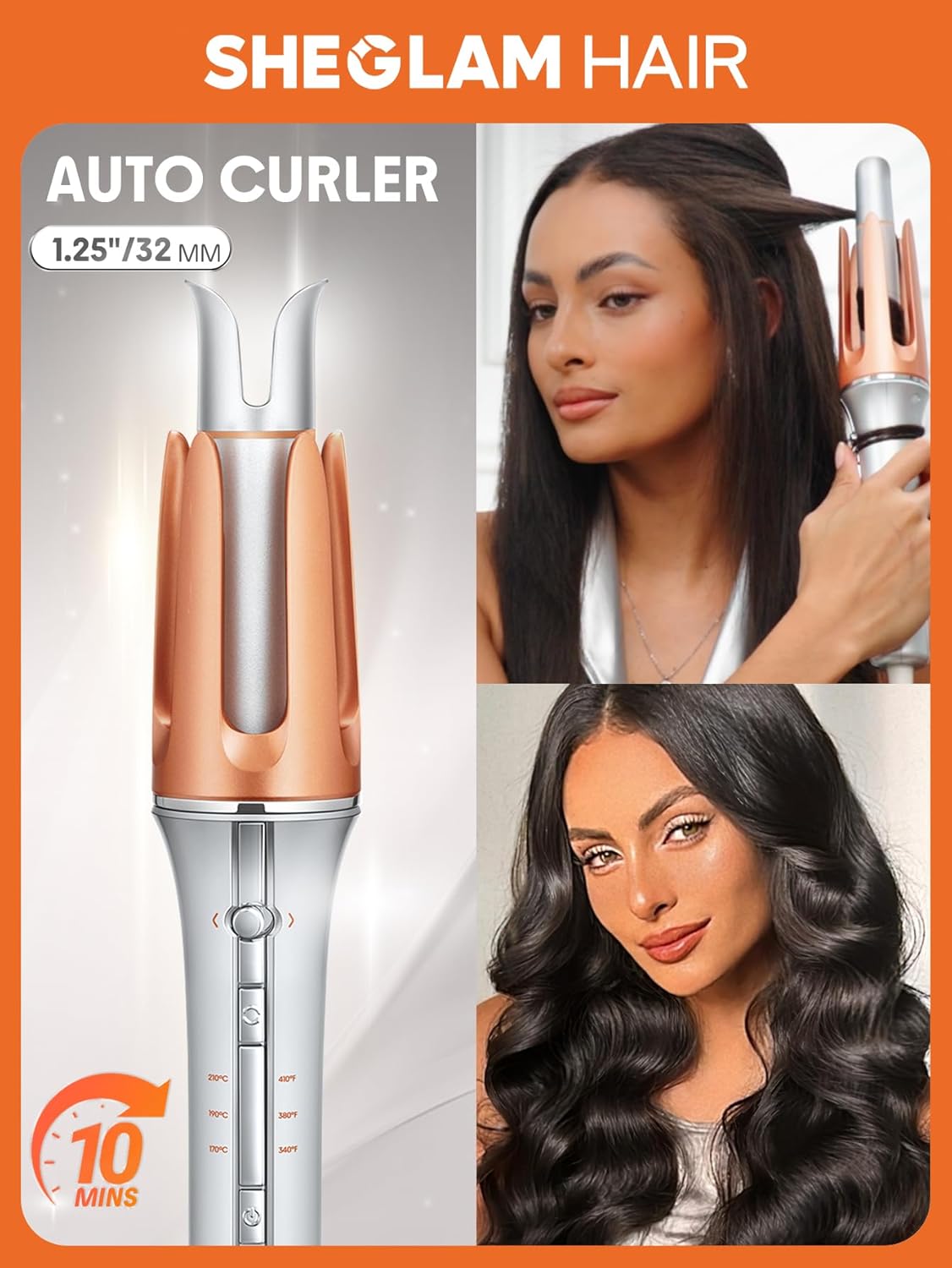 SHEGLAM Hair Auto Curler – 1.25” / 32mm