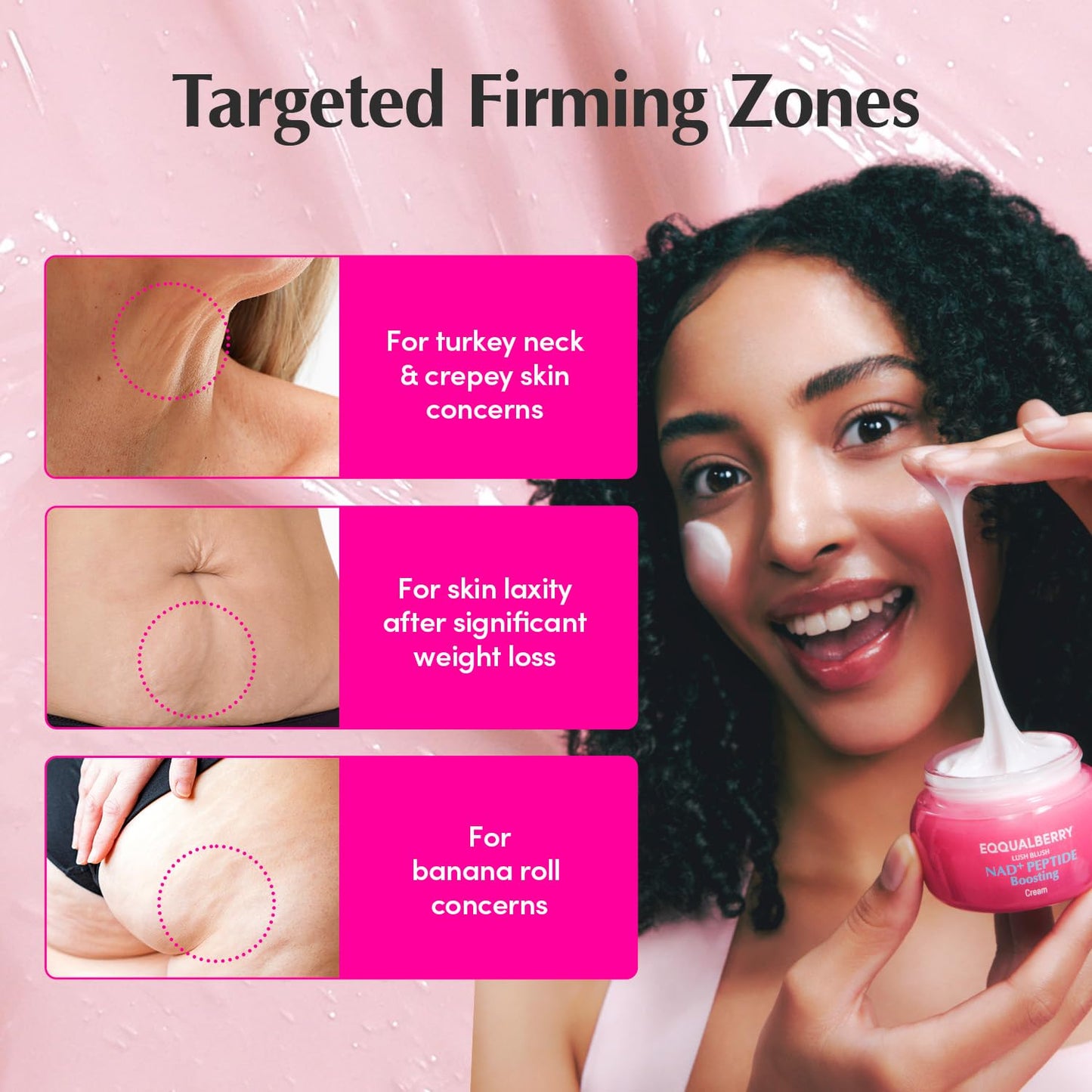 EQQUALBERRY Lush Blush NAD+ Peptide Boosting Cream