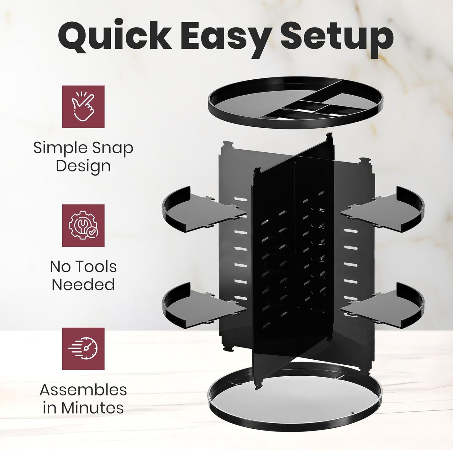 360° Rotating Makeup Organizer – Organize, Access & Beautify