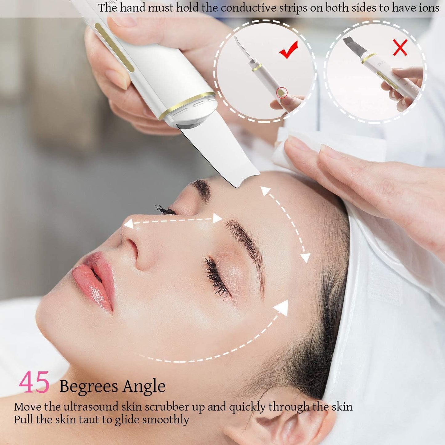 Ultrasonic Skin Scrubber & Face Lifting Device