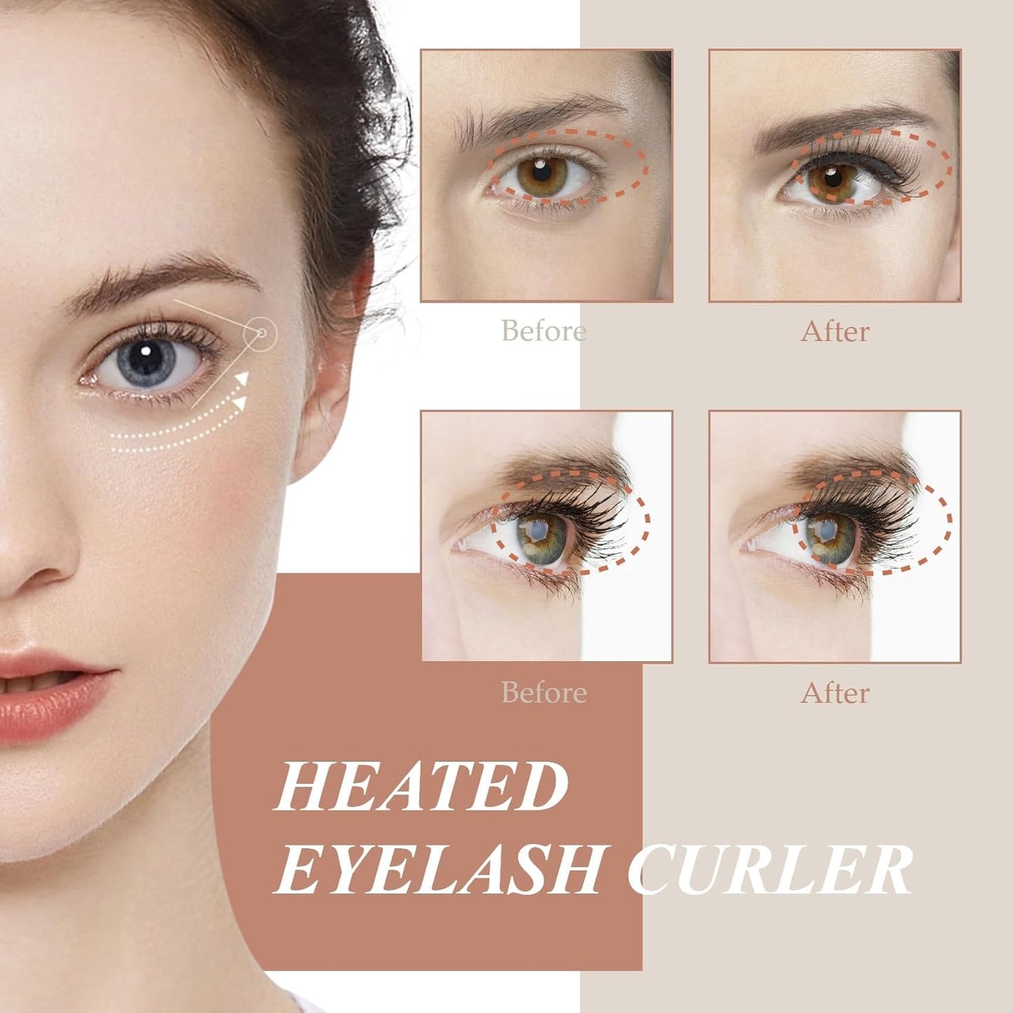 Rechargeable Electric Eyelash Curler – Heat & Lift for Perfect Curls