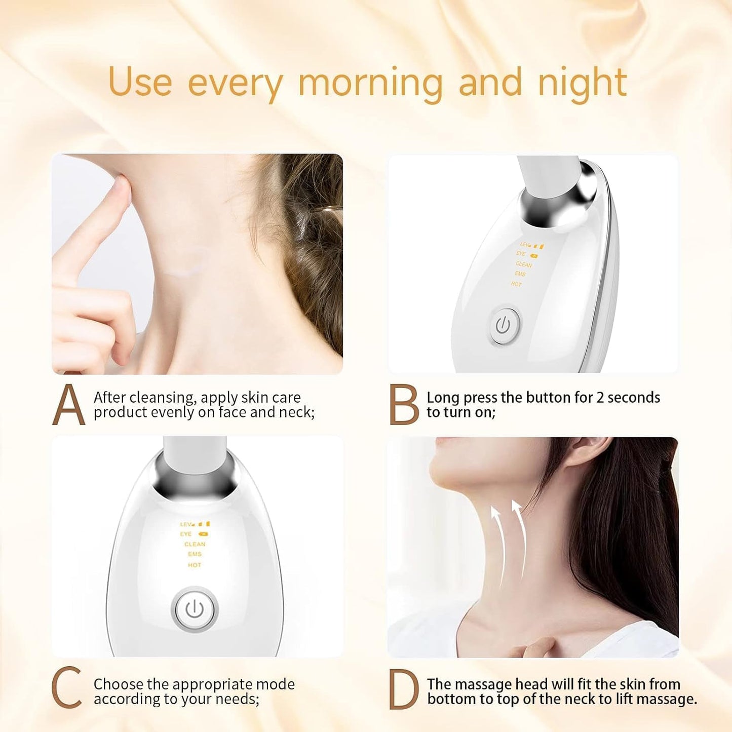Face Massager – Microcurrent Face Lift Device (3 Modes)