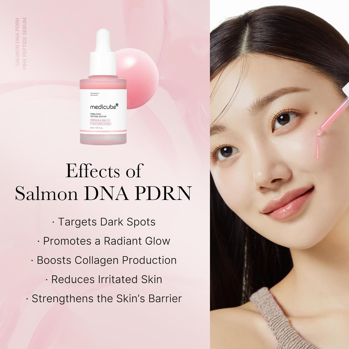 Medicube PDRN Pink Peptide Serum – Repair, Firmness & Radiance