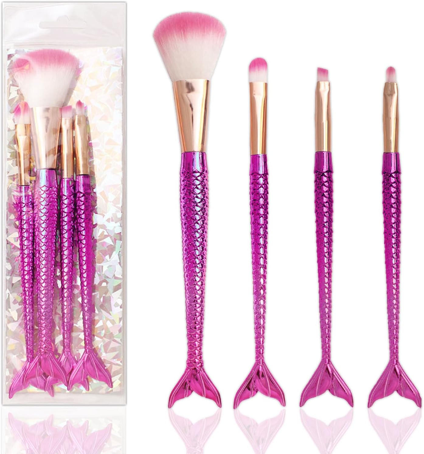 Mermaid Makeup Brush 4 Pieces Set