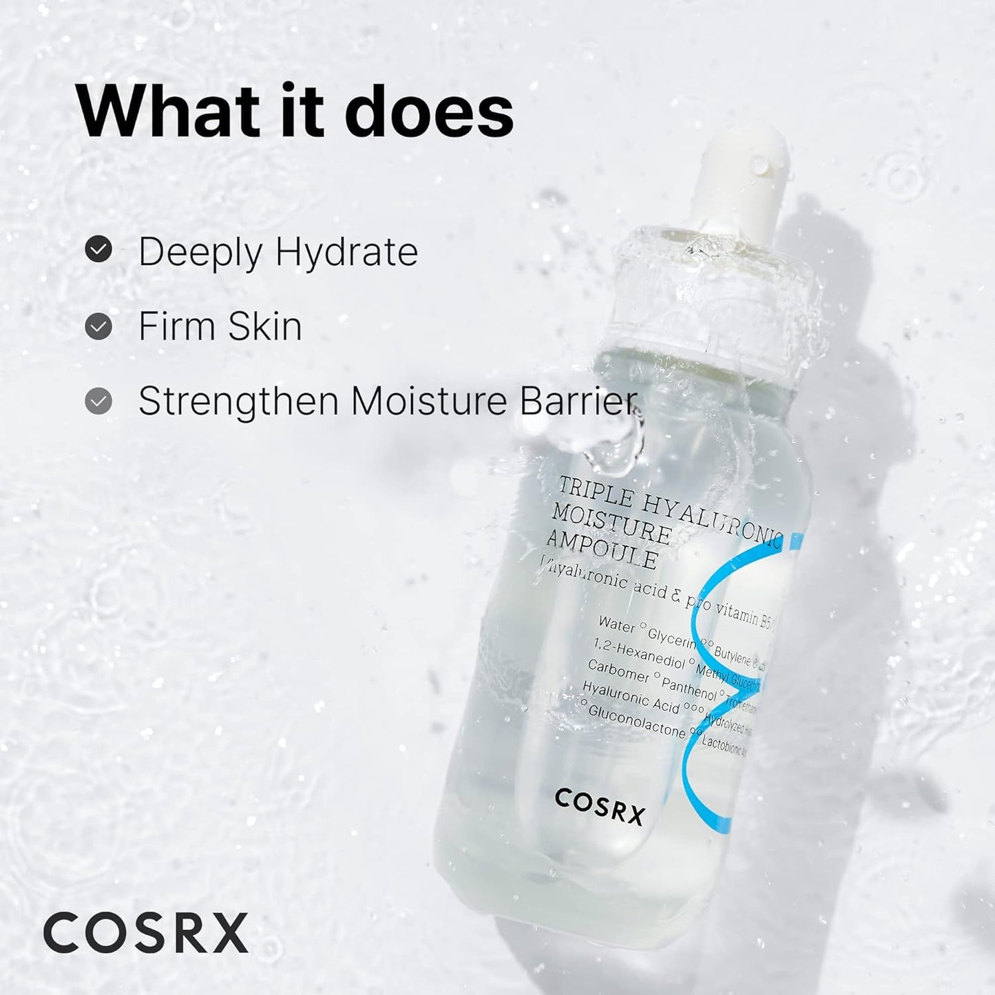 COSRX Triple Hyaluronic Moisture Ampoule – Deep, Lasting Hydration
