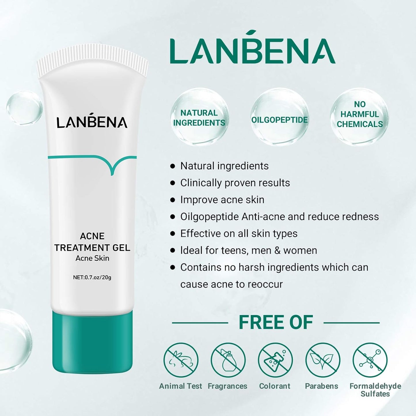 Lanbena Acne Treatment Gel – Clear, Calm & Restore