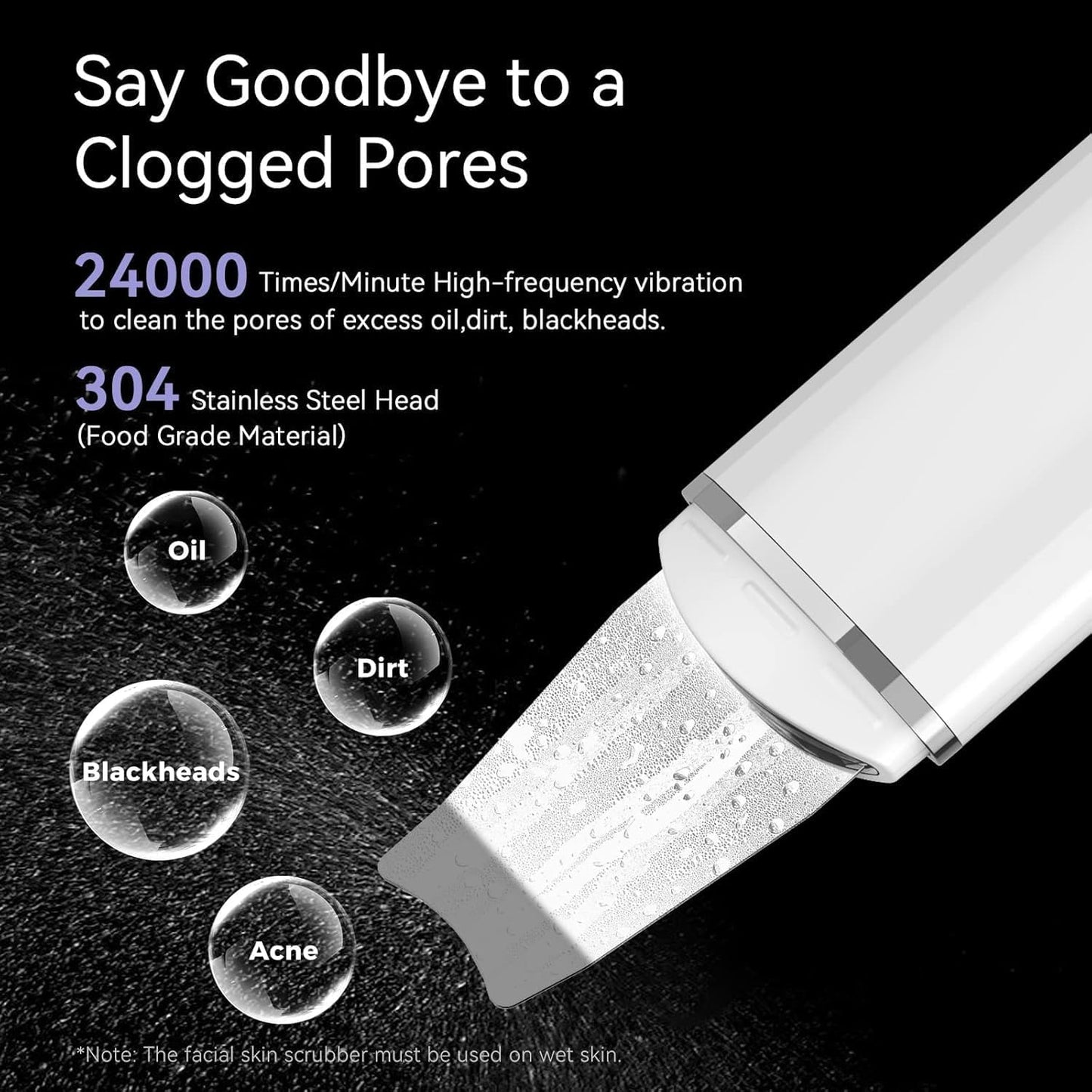 Ultrasonic Skin Scrubber & Face Lifting Device