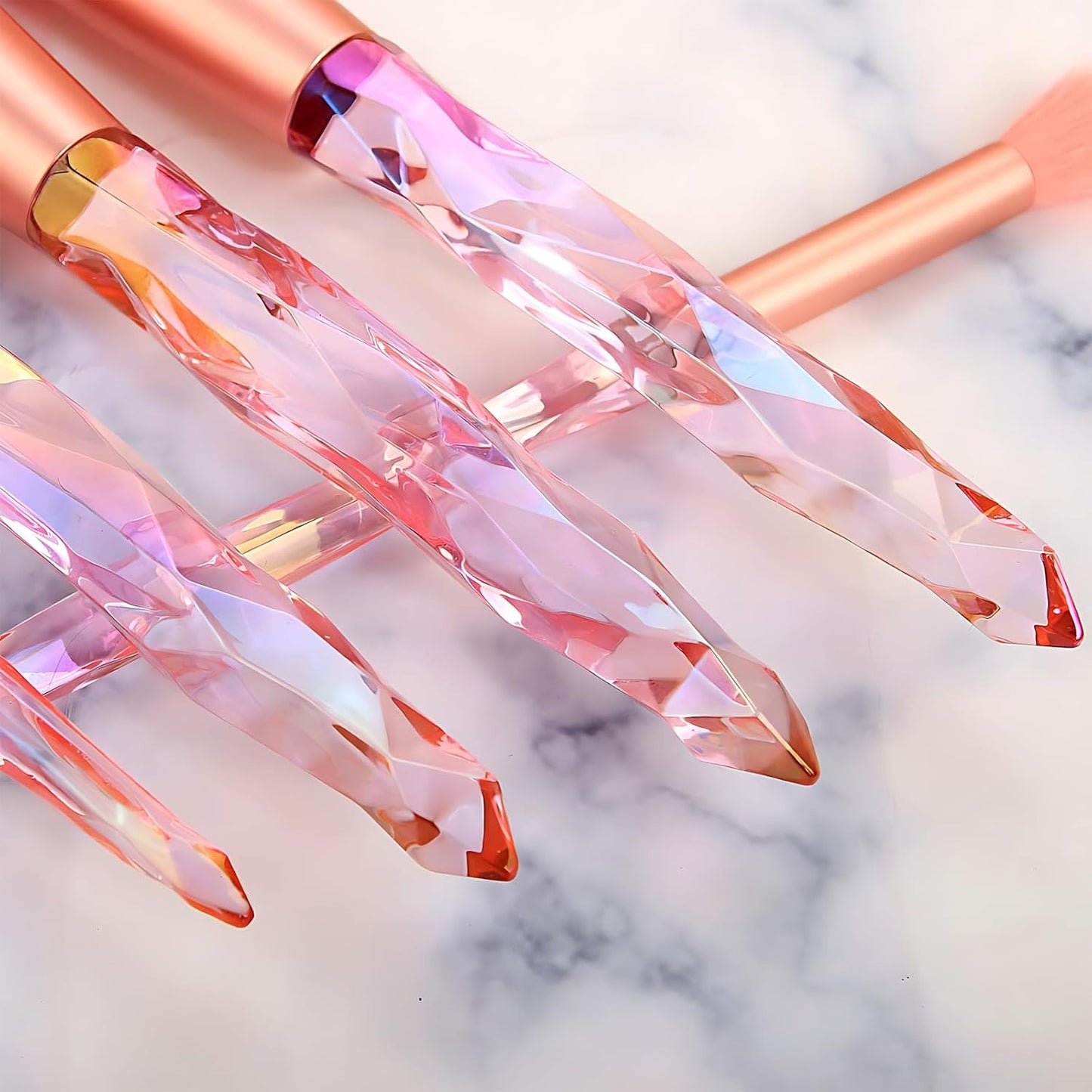 Crystal Pink Makeup Brush Set
