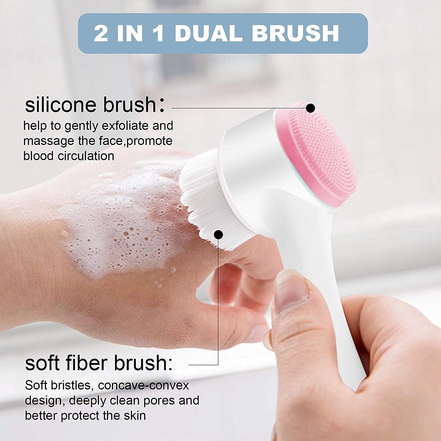 Double-Sided Deep Cleansing Facial Brush