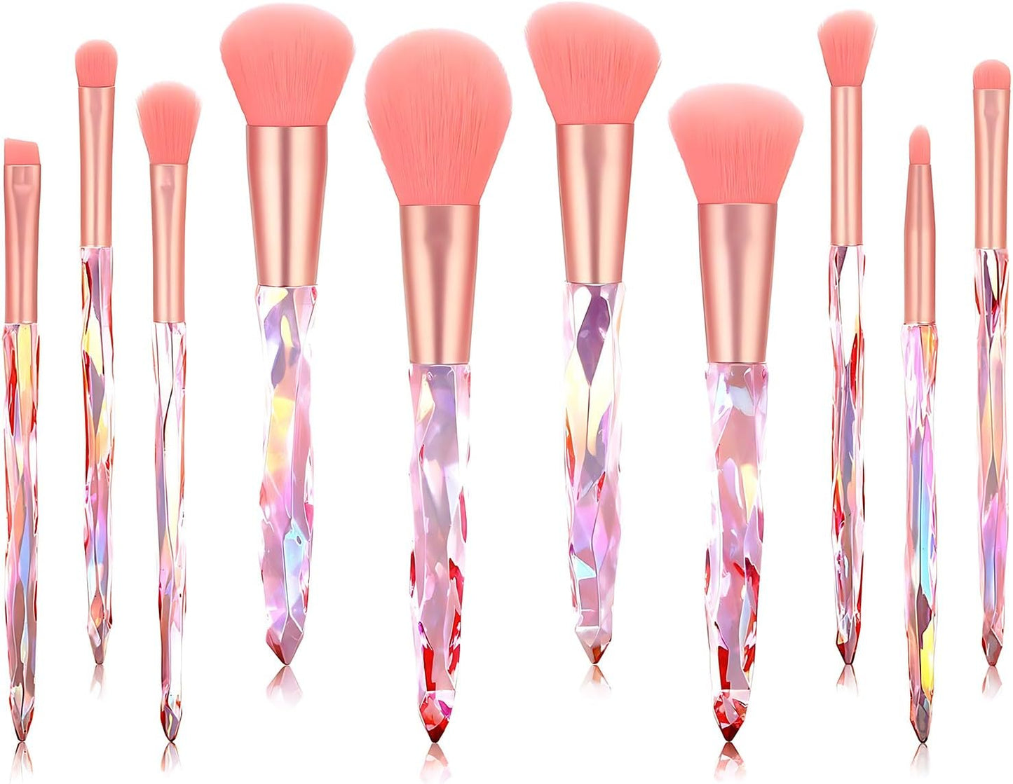 Crystal Pink Makeup Brush Set