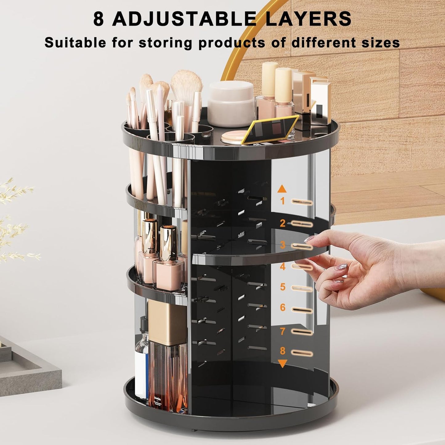 360° Rotating Makeup Organizer – Organize, Access & Beautify