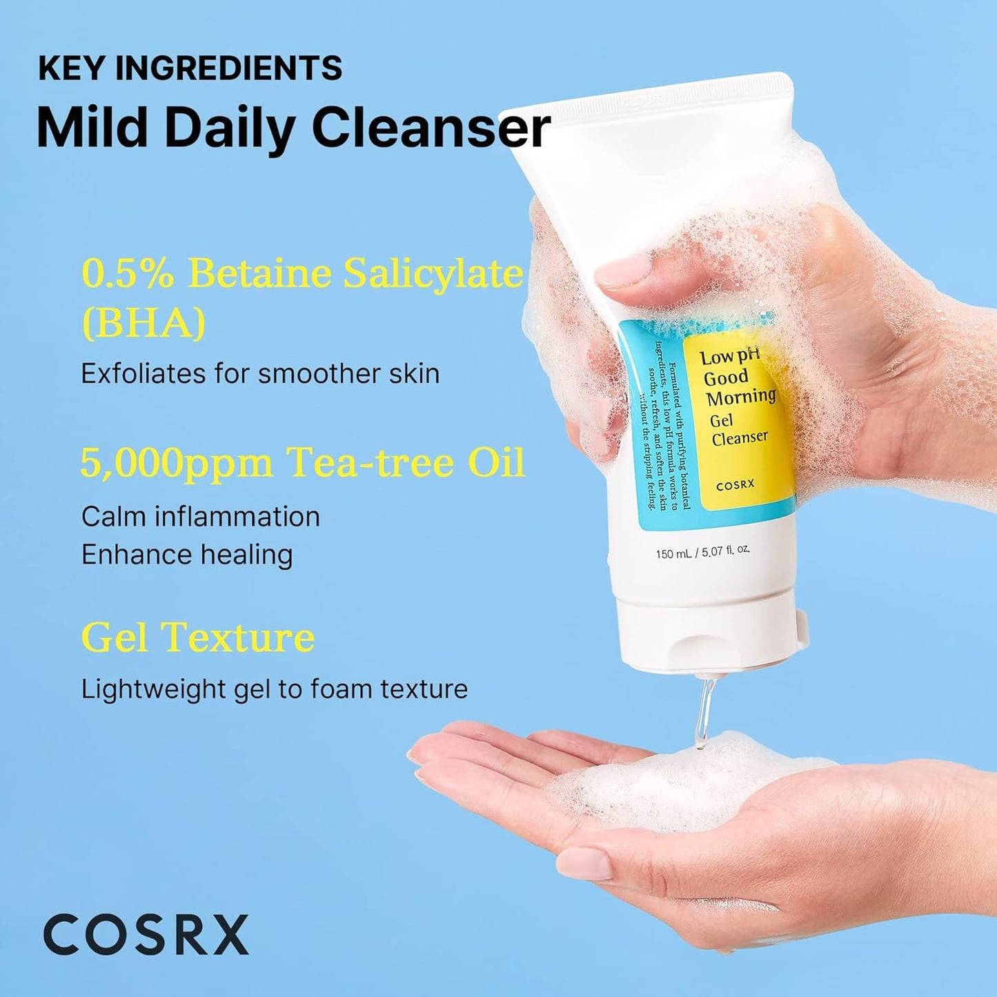 COSRX Low pH Good Morning Gel Cleanser – Gentle, Balanced & Refreshing