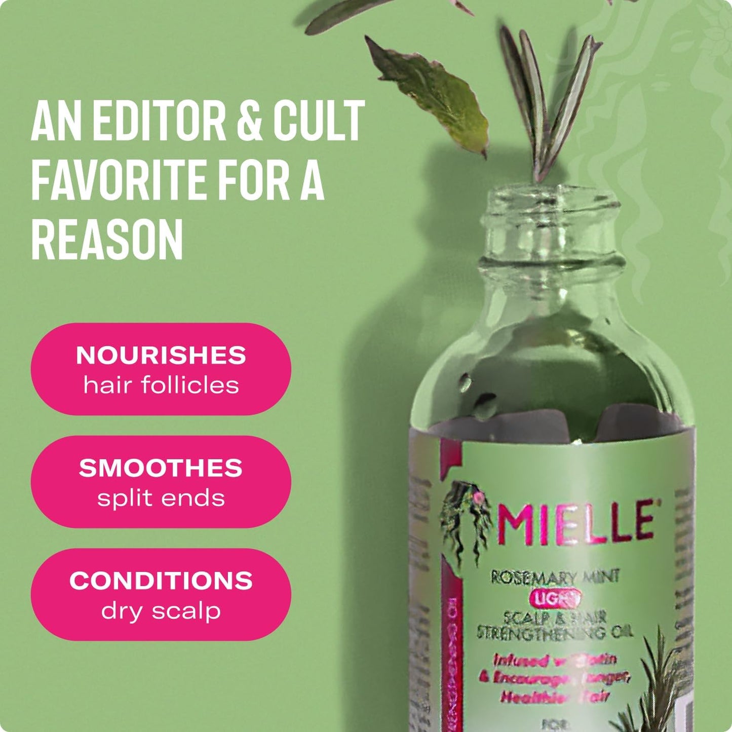 Mielle Rosemary & Mint Light Scalp & Hair Strengthening Oil – Strengthen, Nourish & Float-Weight