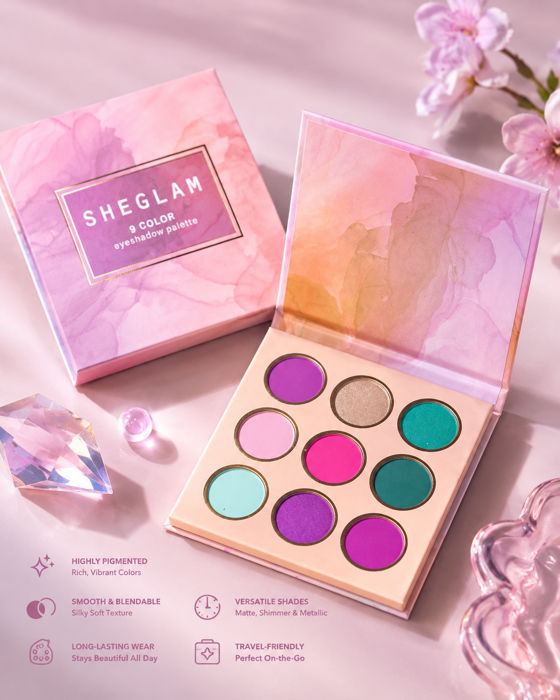 SHEGLAM 9‑Color Eyeshadow Palette