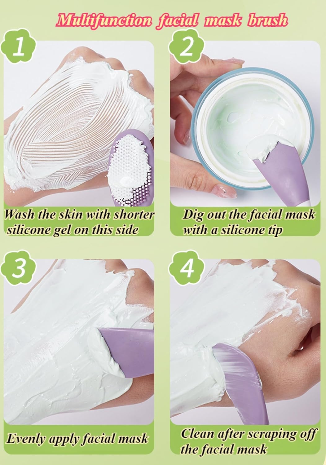 2-in-1 Silicone Mask Brush – Apply, Cleanse & Massage in One Tool