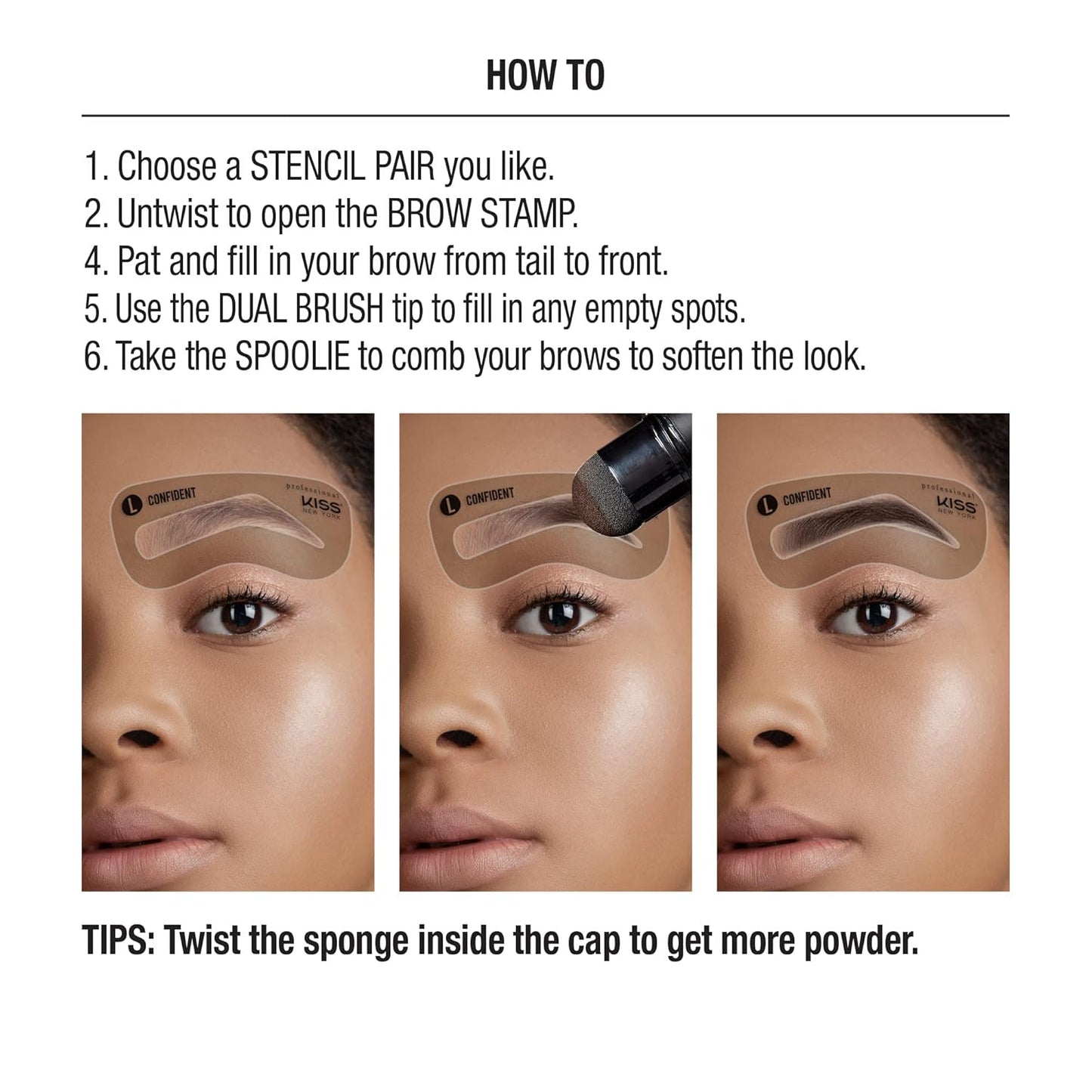 Mini Tango Natural Velvete Eyebrow Stamp Kit