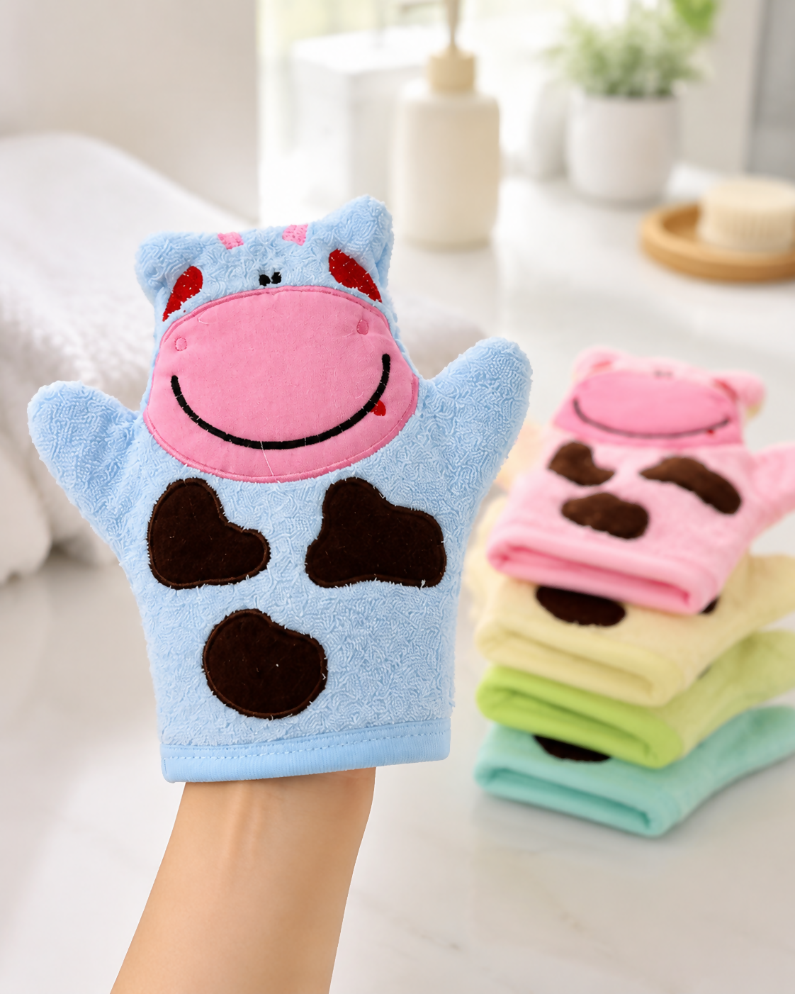 100% Cotton Baby Bath Mitt