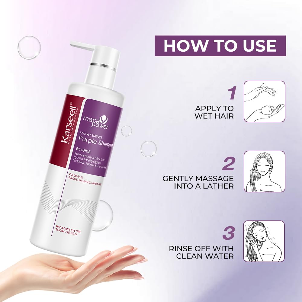 Karseell Purple Toning Shampoo – Bright Blonde Care