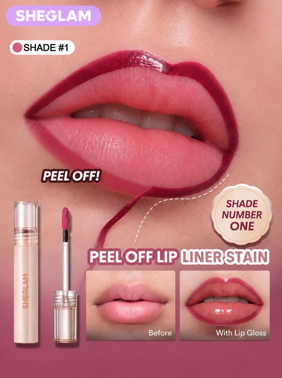 Sheglam Peel-Off Lip Liner Stain – Long-Lasting Lip Definition