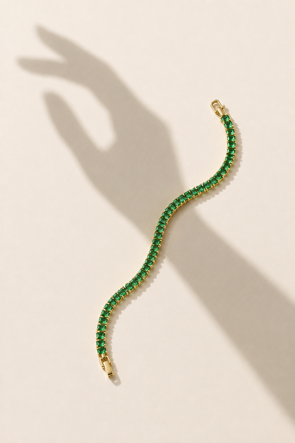 Green Emerald Tennis Bracelet