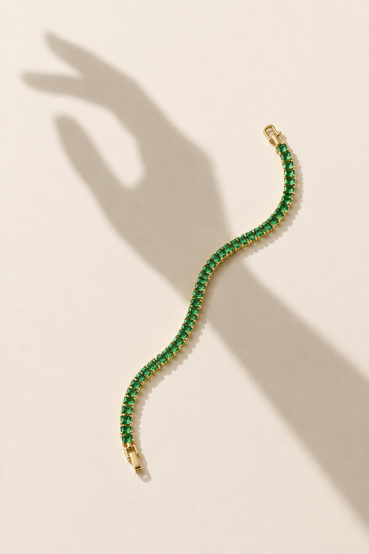 Green Emerald Tennis Bracelet