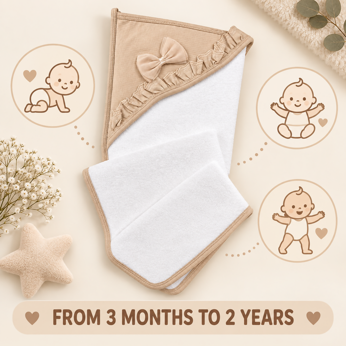 Turkish Hooded Baby Bath Towel