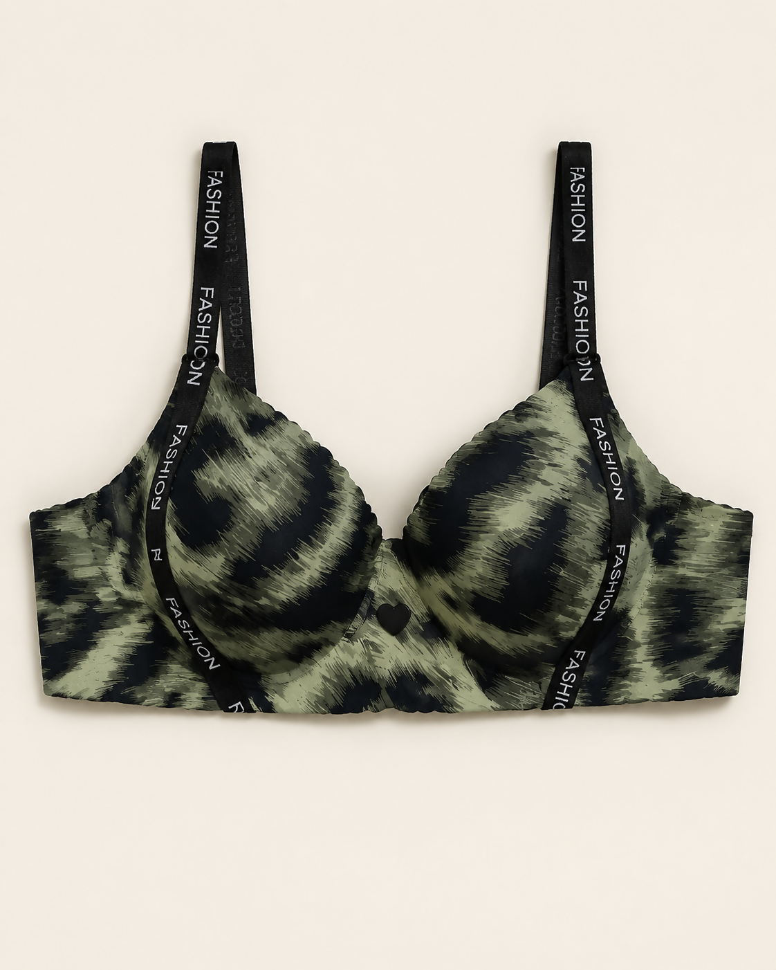 Animal Print Double-Padded Wireless Bra