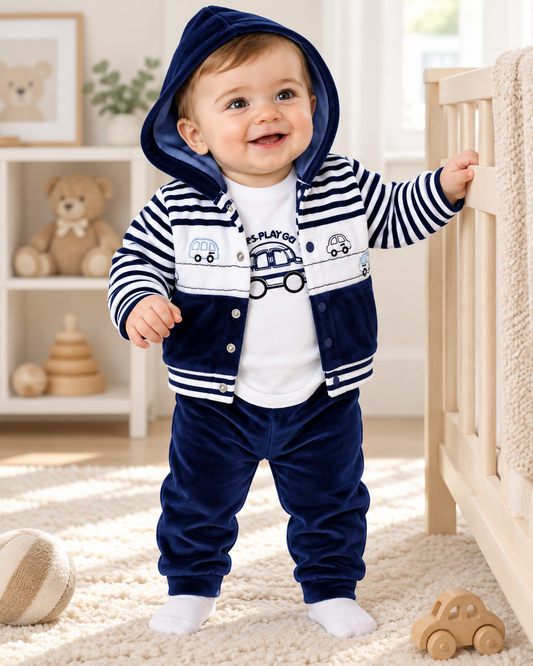 Turkish Baby Velour 3-Piece Set